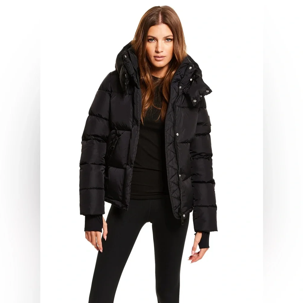 SAM. Remy Short Down Jacket in Matte Black - Picture 1 of 3
